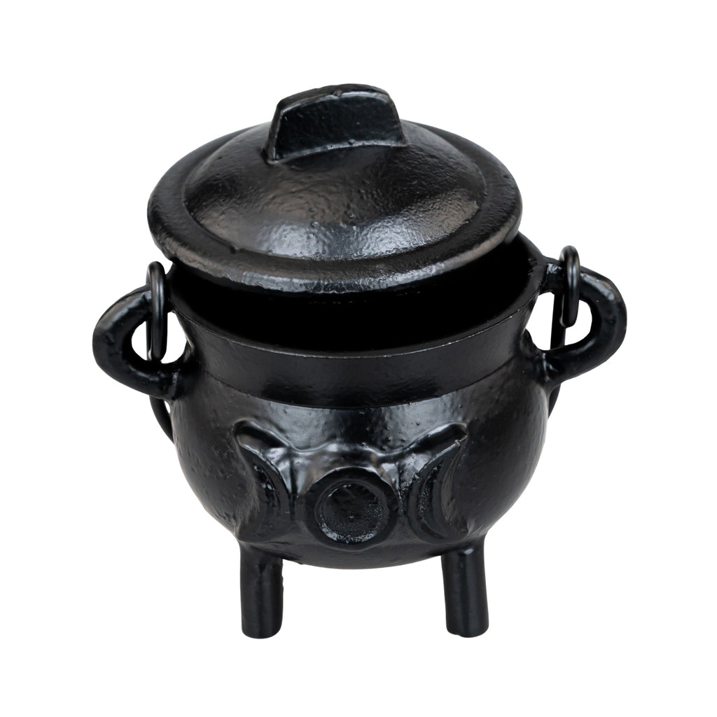 Cast Iron 3" Triple Moon Goddess Cauldron