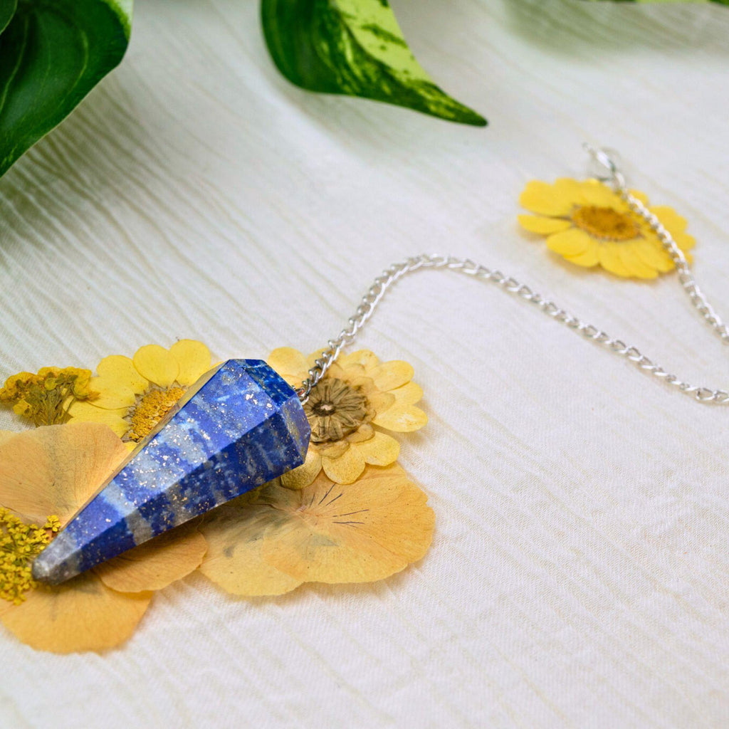 Lapis Lazuli Faceted Pendulum